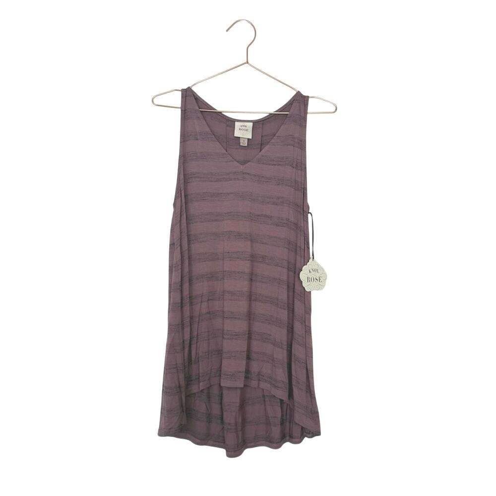 Knox Rose Purple Striped Tank Top